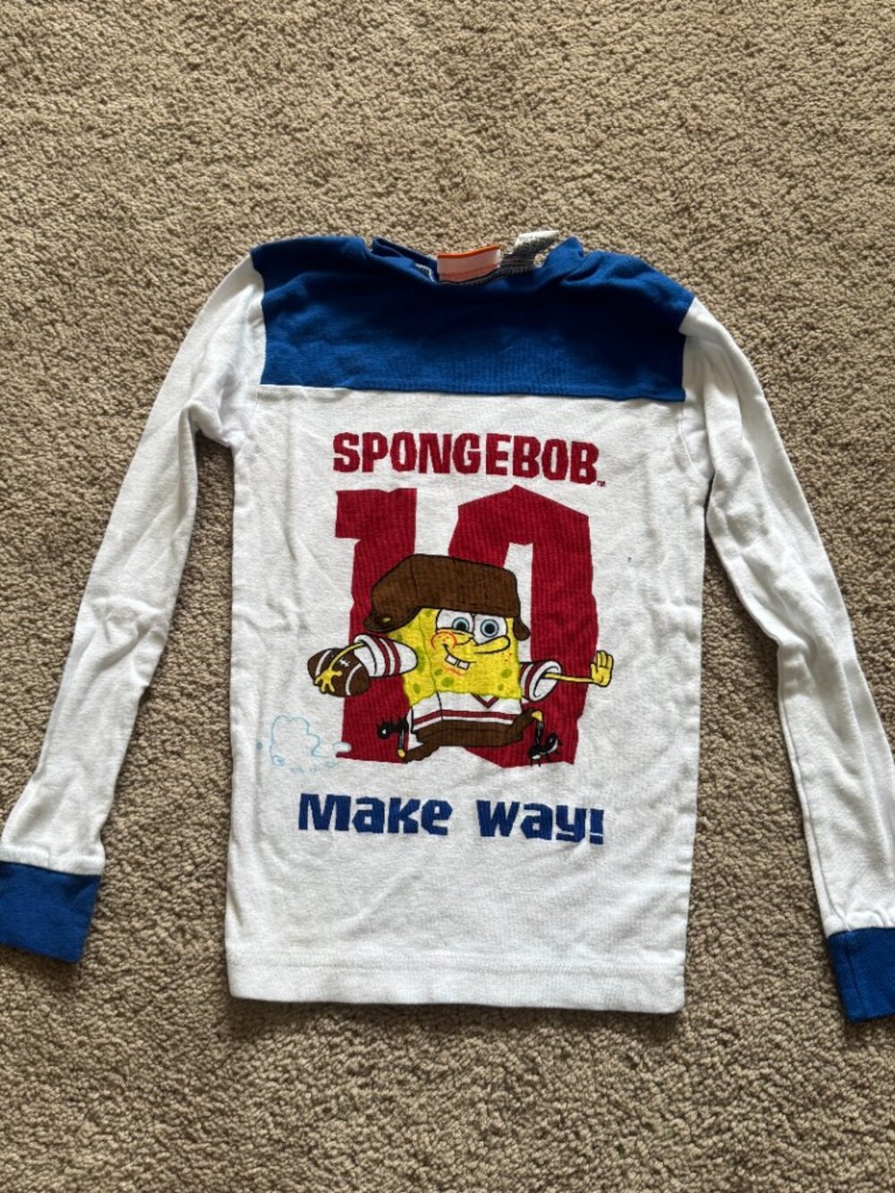 Spongebob Squarepants Football Long Sleeve Shirt